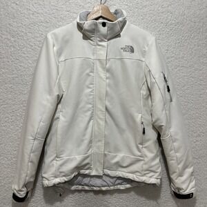 The North Face Apex Primaloft Quilted Lined Ivory White Full Zip Women's Size L